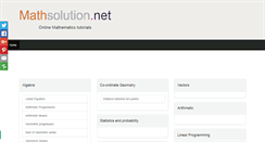 Desktop Screenshot of mathsolution.net