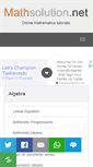 Mobile Screenshot of mathsolution.net